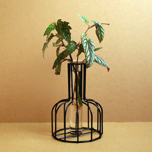 פלאנטר אגרטל לצמחים ממתכת וזכוכית דקורטיבי - UrbanPlanter